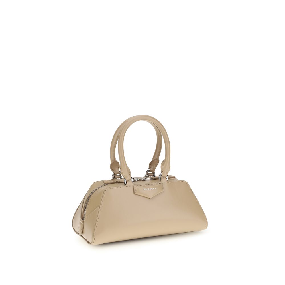 Beige Calf Leather Bos Taurus Shoulder Bag