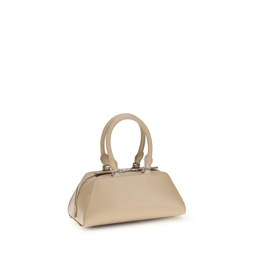 Beige Calf Leather Bos Taurus Shoulder Bag