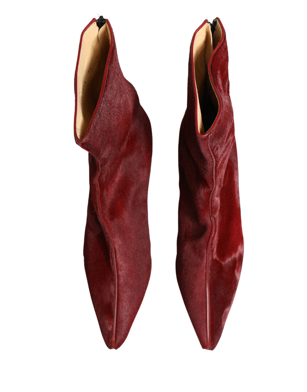 Burgundy Mid Calf Boots Shoes