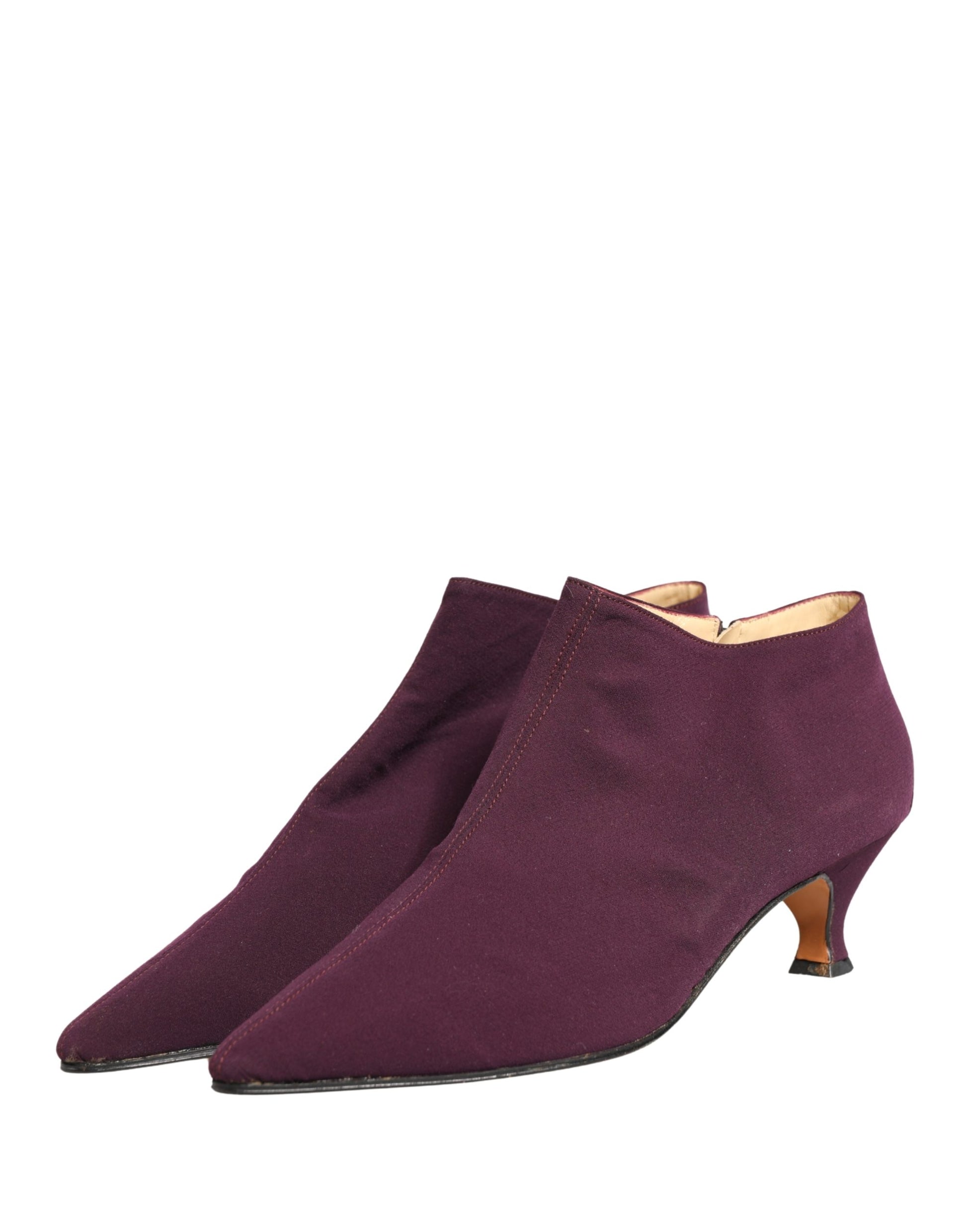 Purple Suede AnkleBoots Shoes