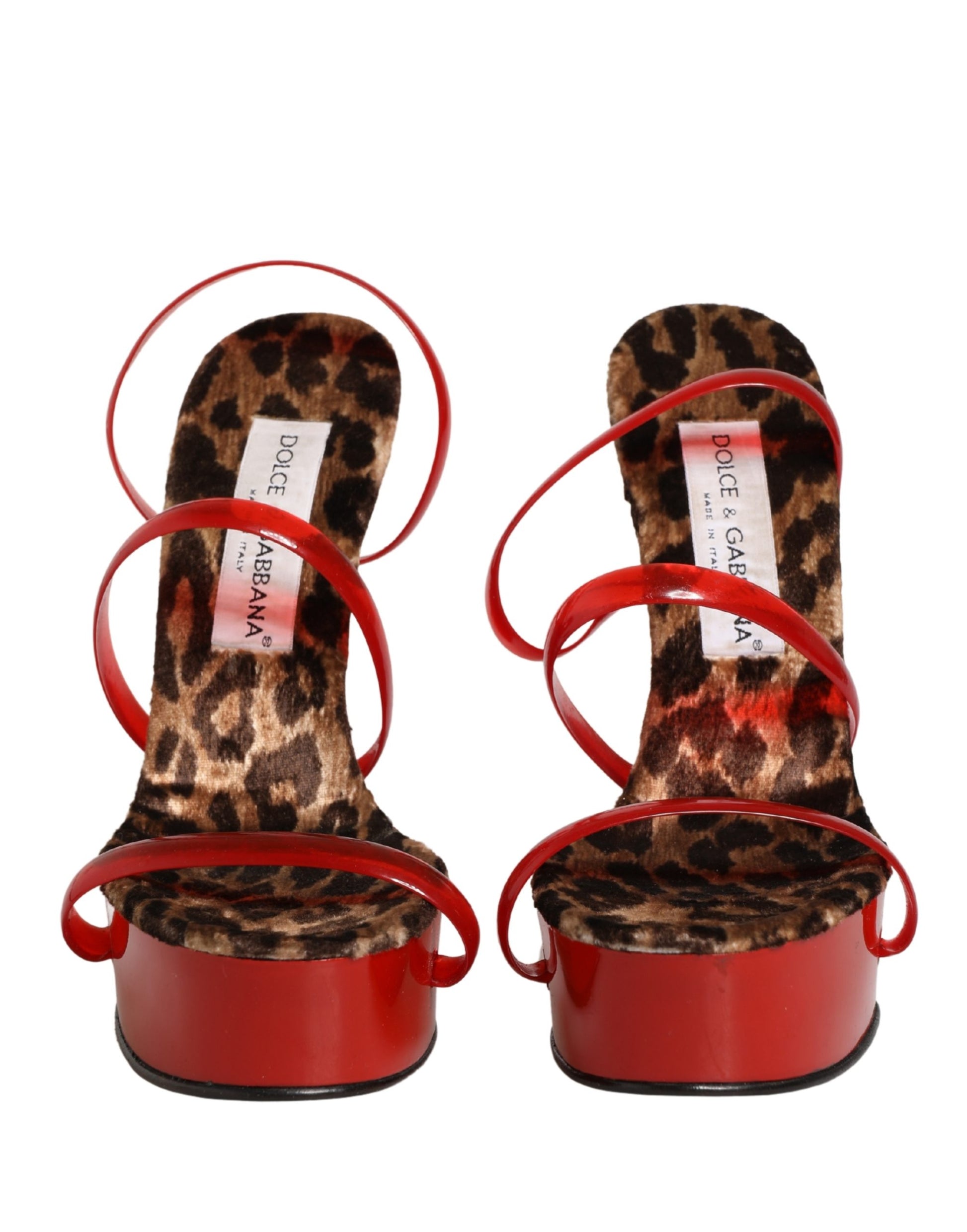 Red Lacquer Platform Wedge Sandals Shoes