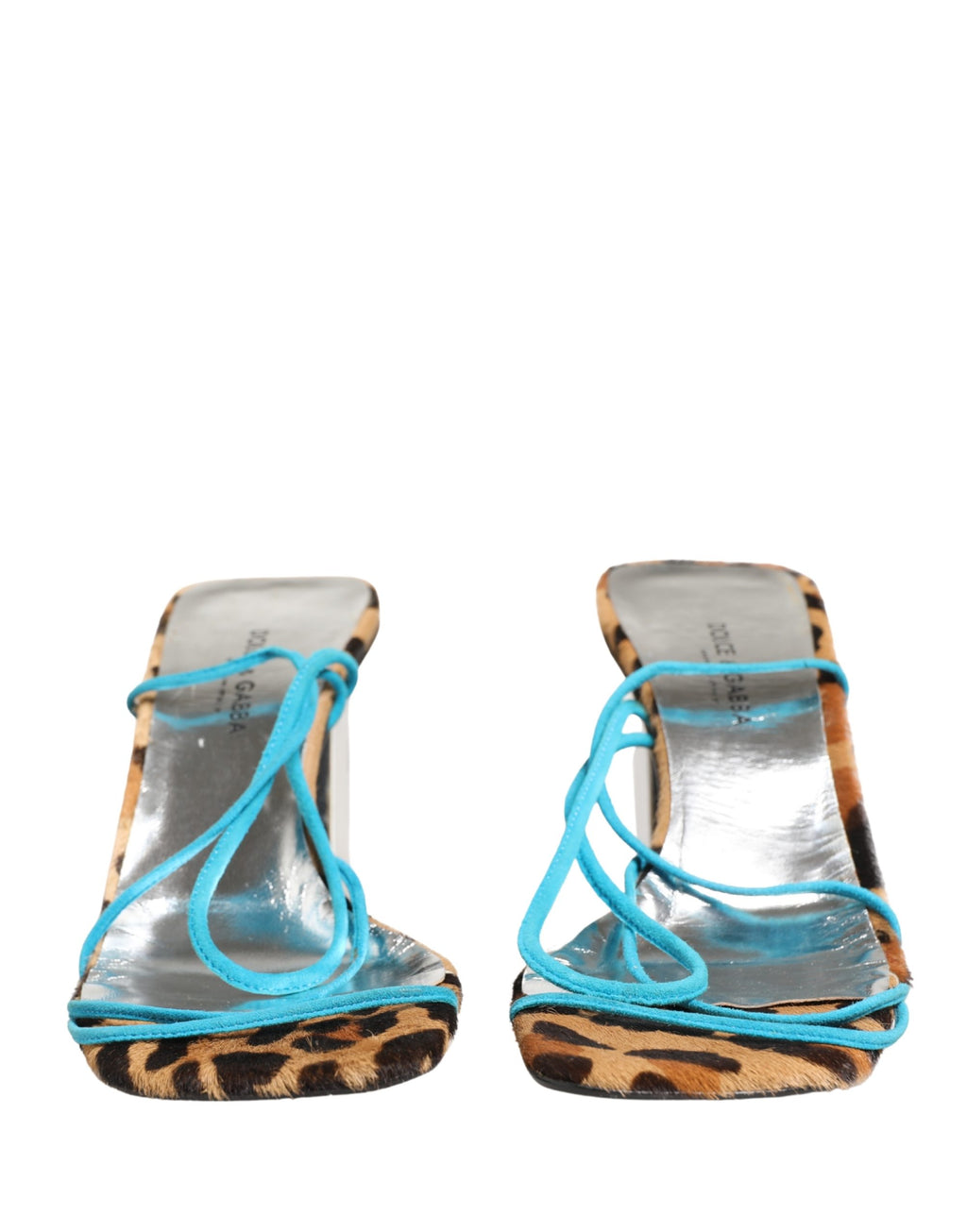 Multicolor Leather Block Heels Sandals Shoes