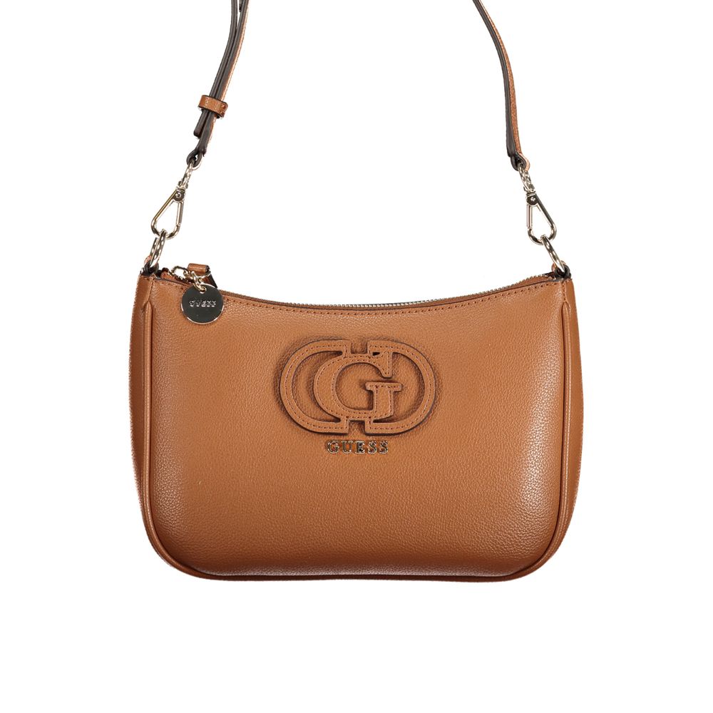 Marrone Polyurethane Women Handbag