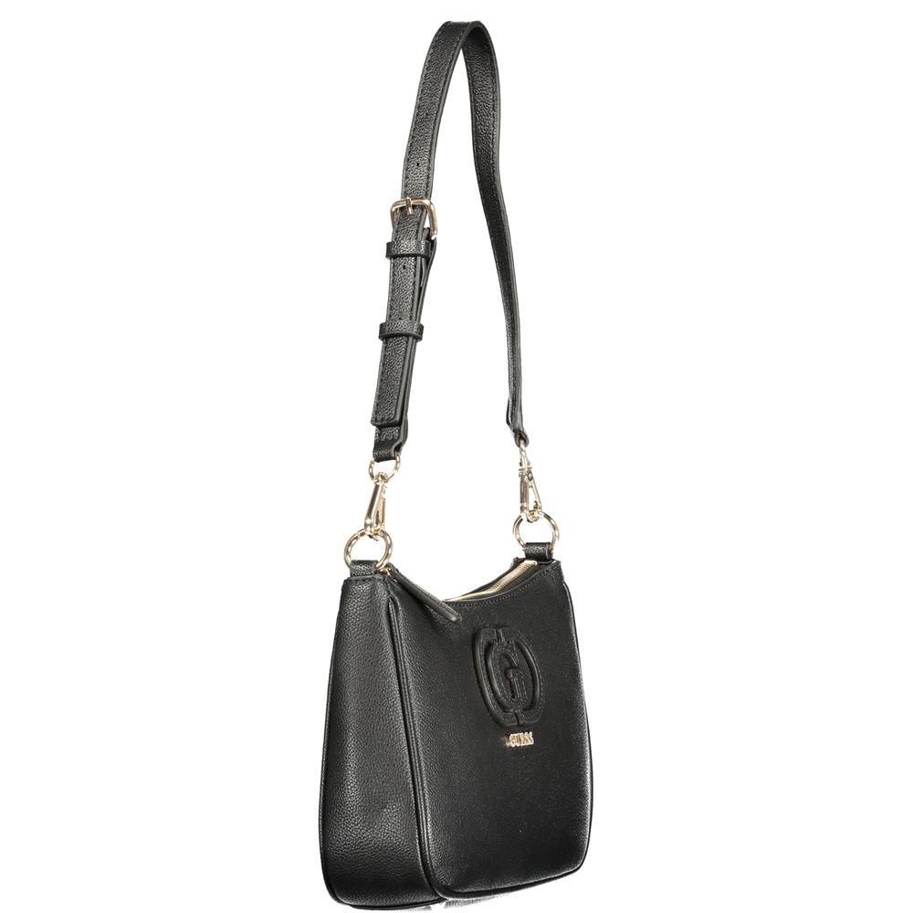 Black Polyurethane Women Handbag