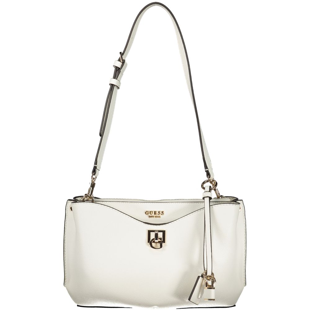 White Polyurethane Women Handbag