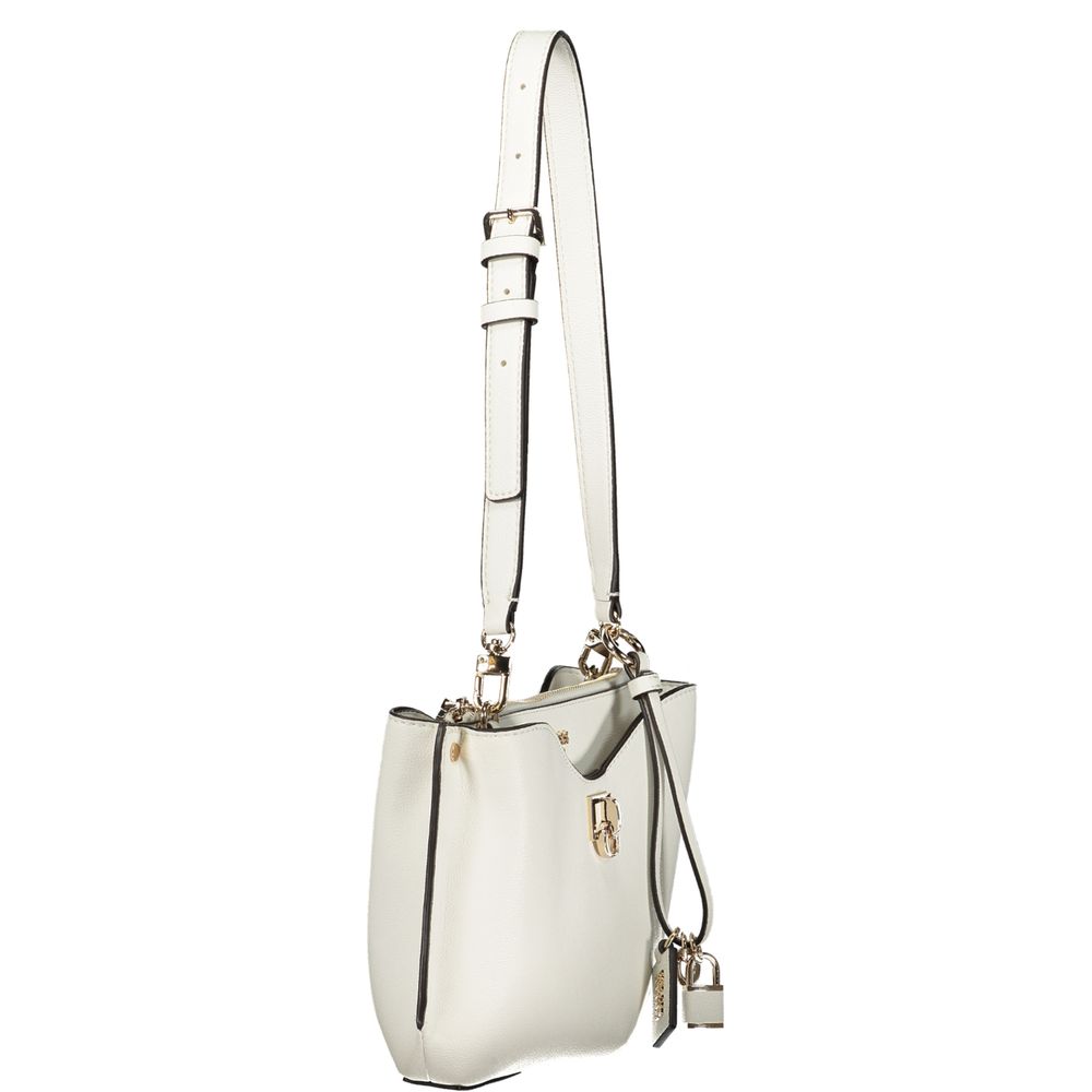 White Polyurethane Women Handbag