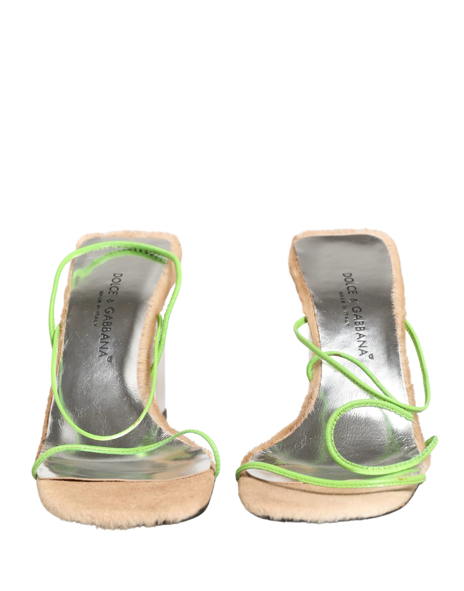 Multicolor Leather Block Heels Sandals Shoes