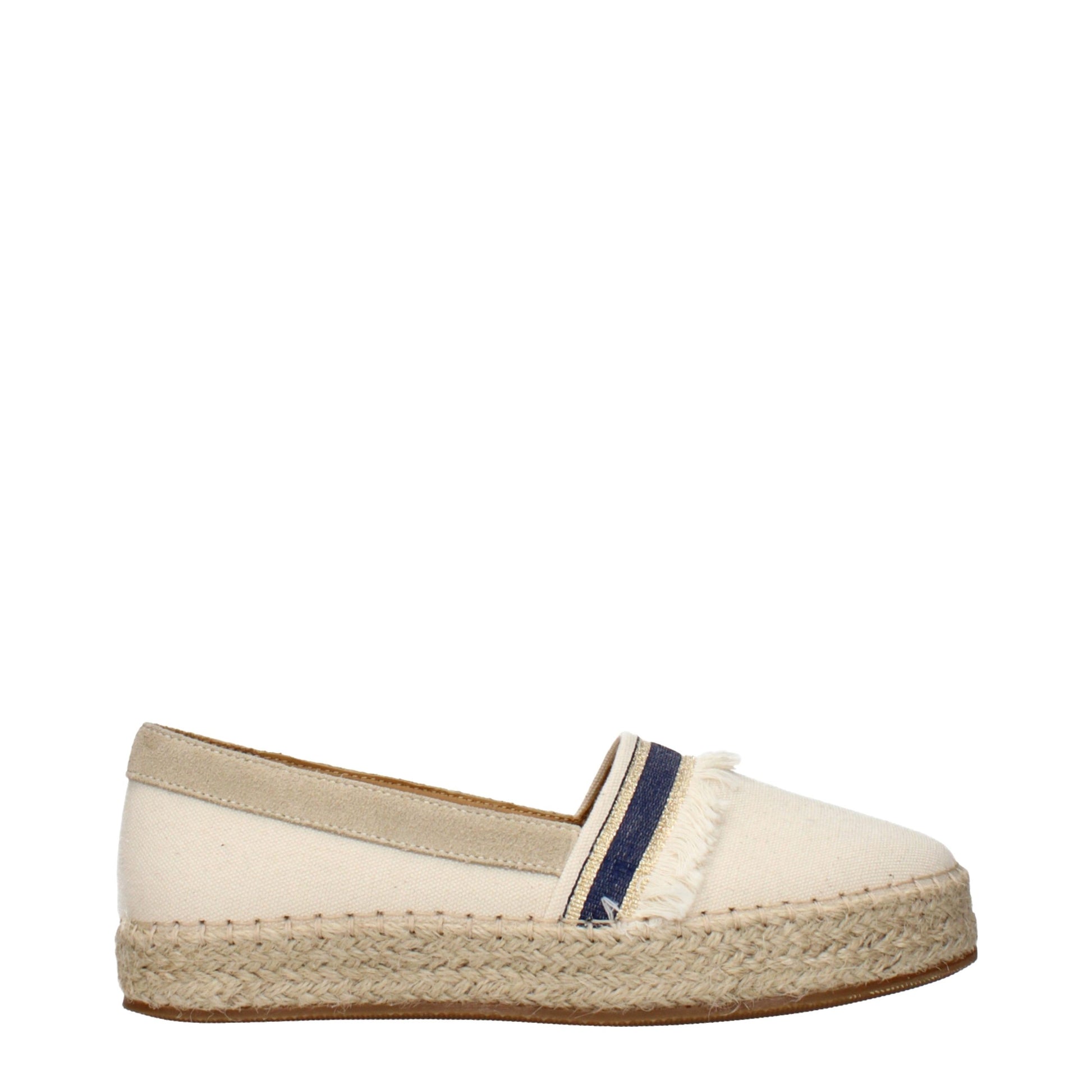 Beige Fabric Espadrilles