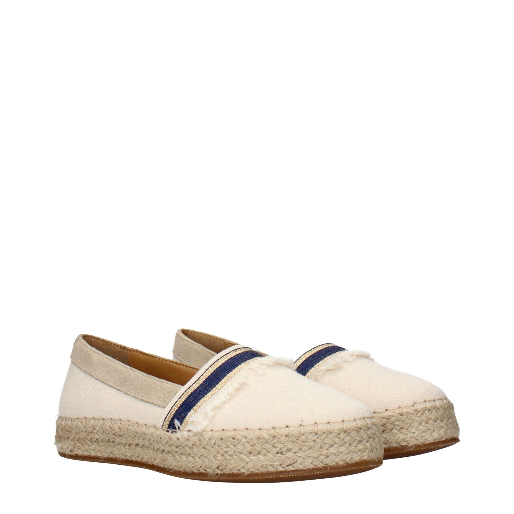 Beige Fabric Espadrilles