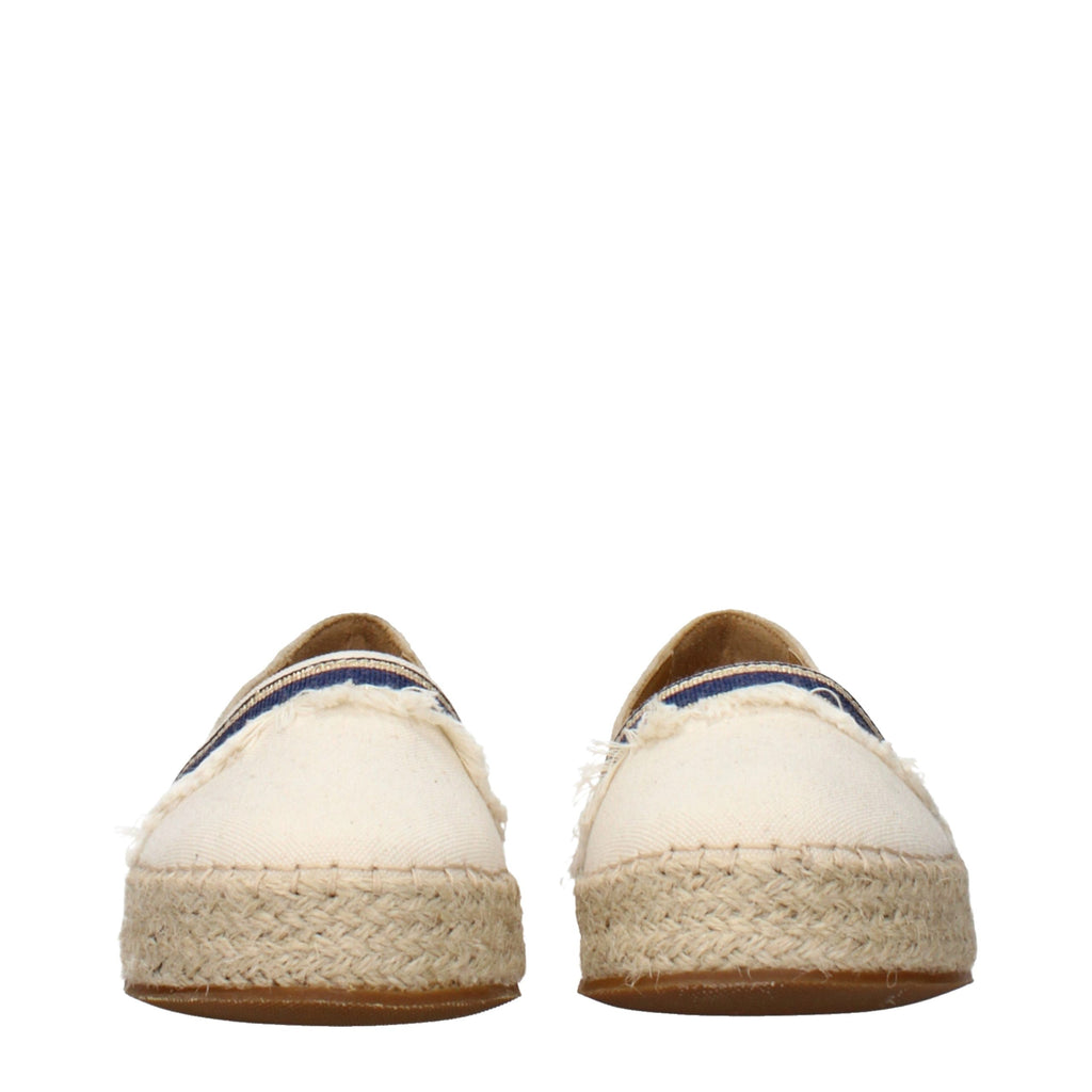 Beige Fabric Espadrilles