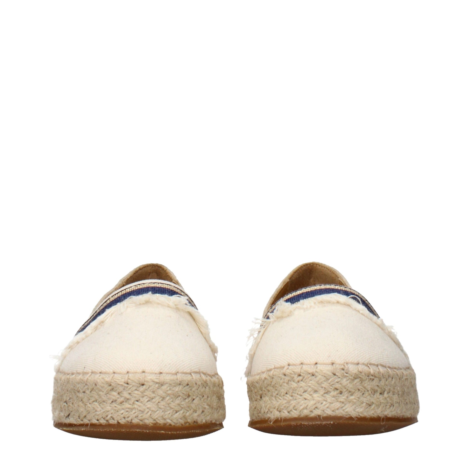 Beige Fabric Espadrilles