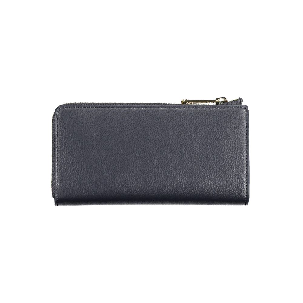 Blue Polyurethane Women Wallet