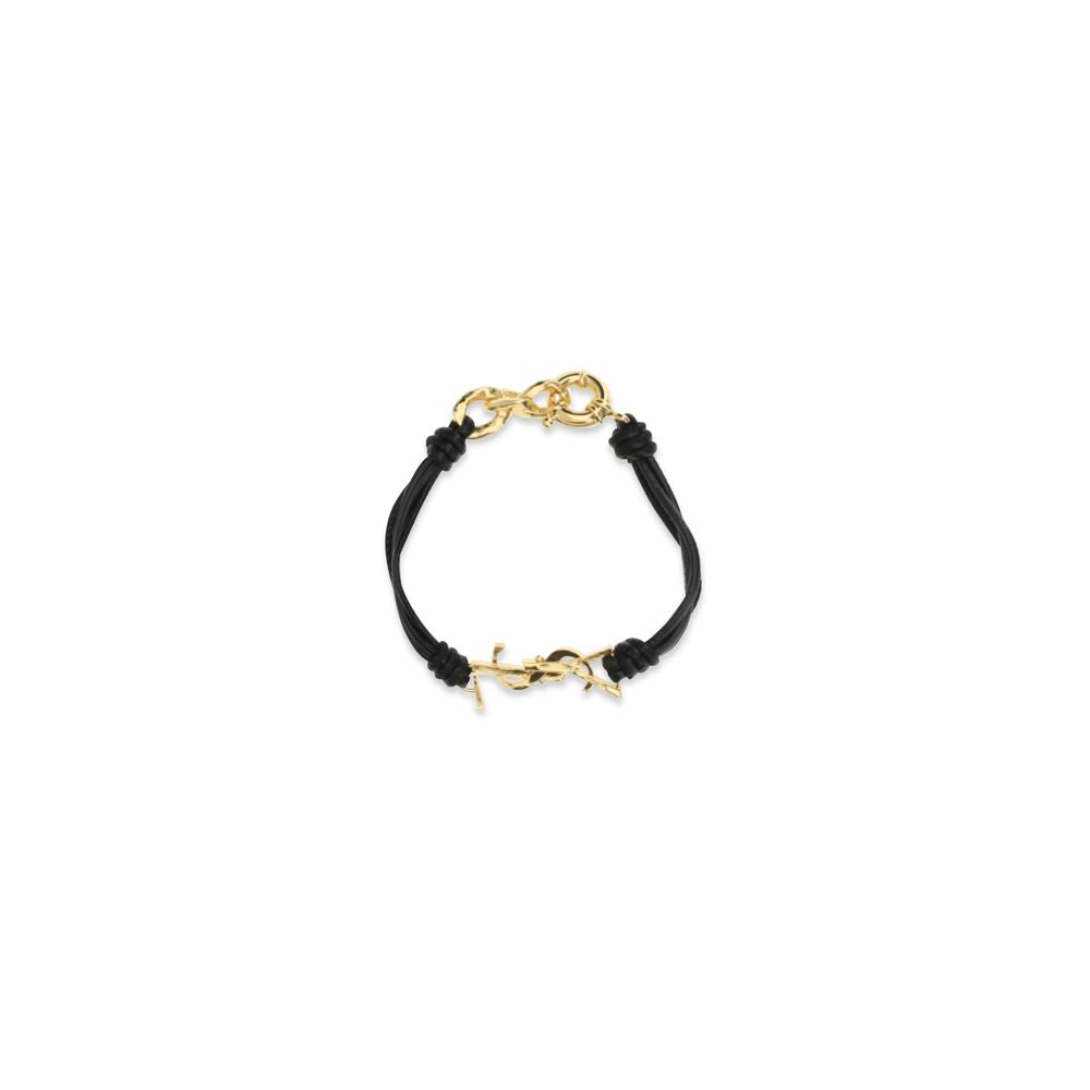 Black Calf Leather Bos Taurus Bracelet