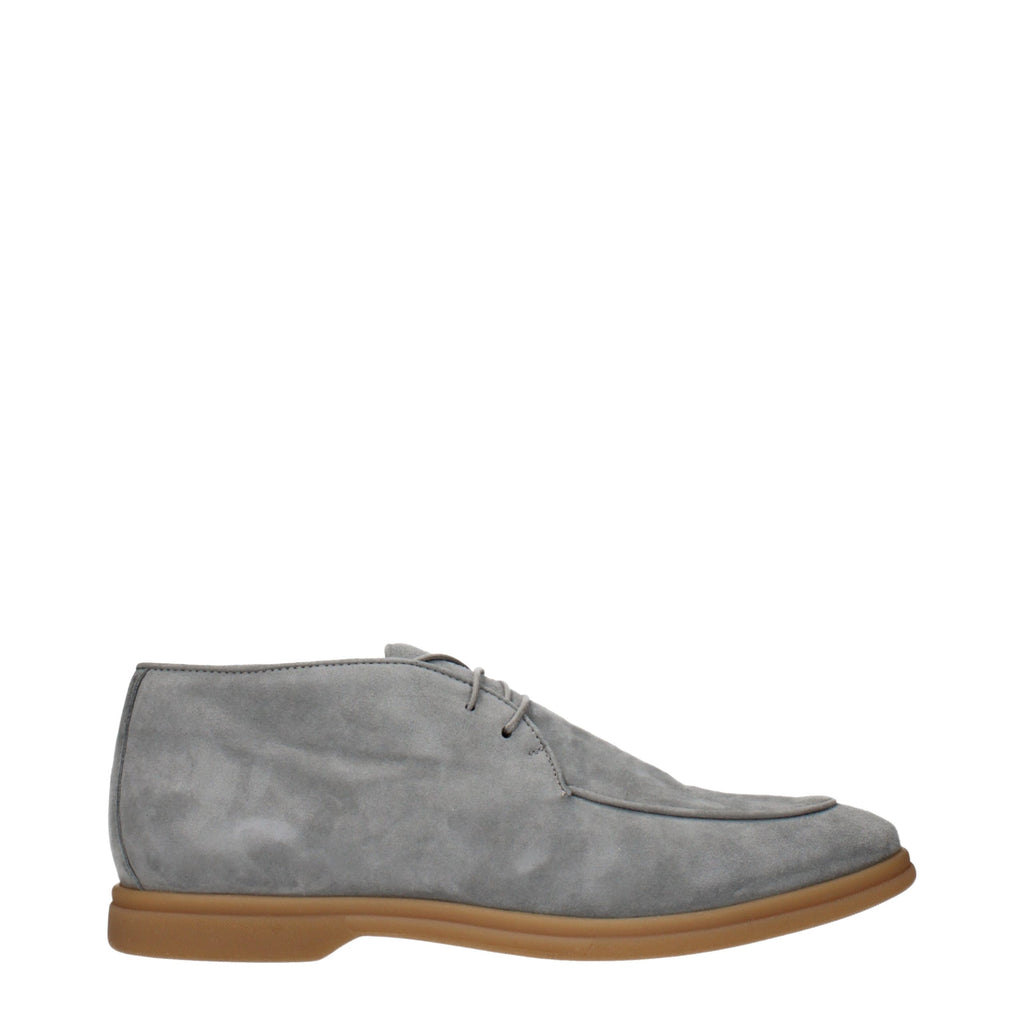 Gray Leather Oxfords And Derbies
