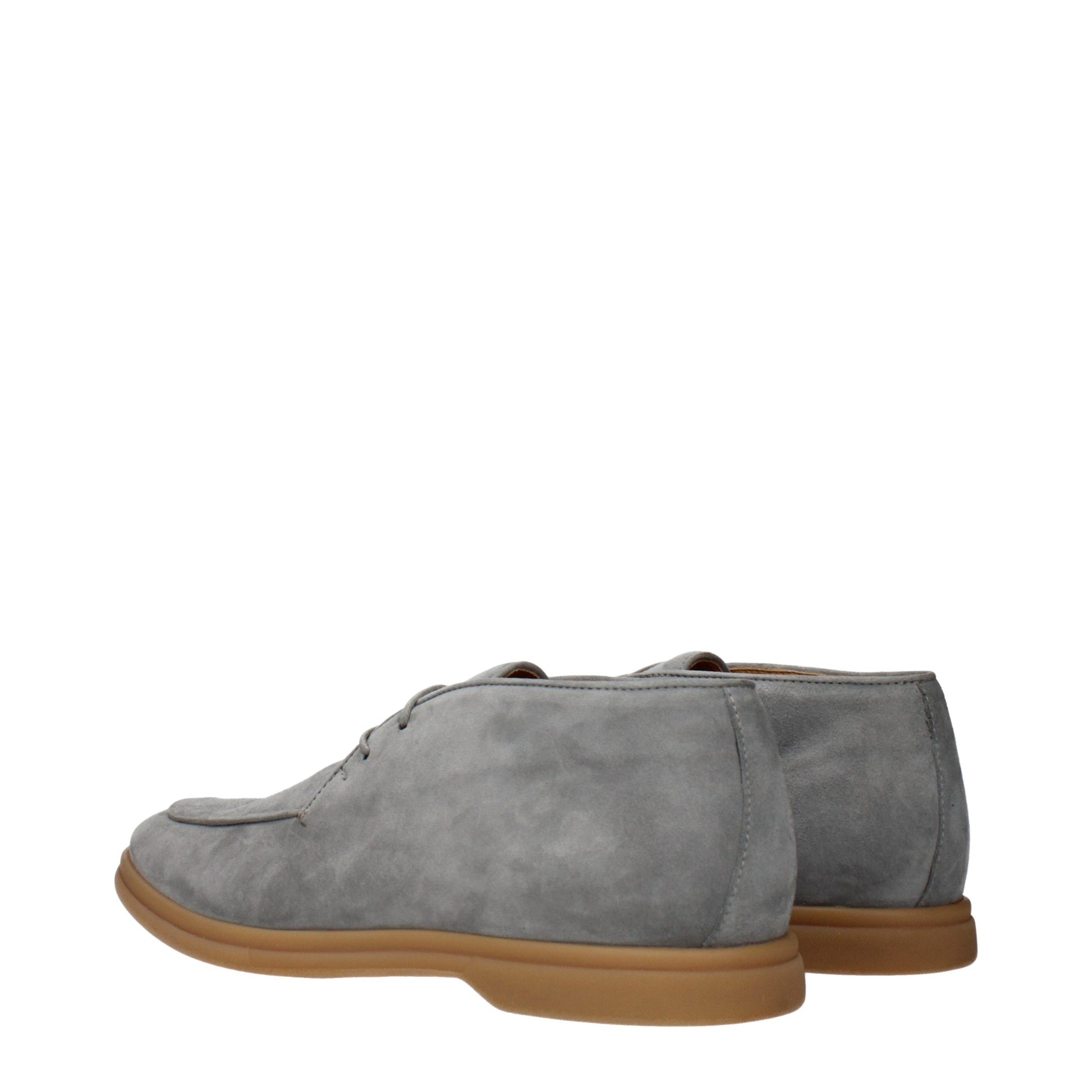 Gray Leather Oxfords And Derbies