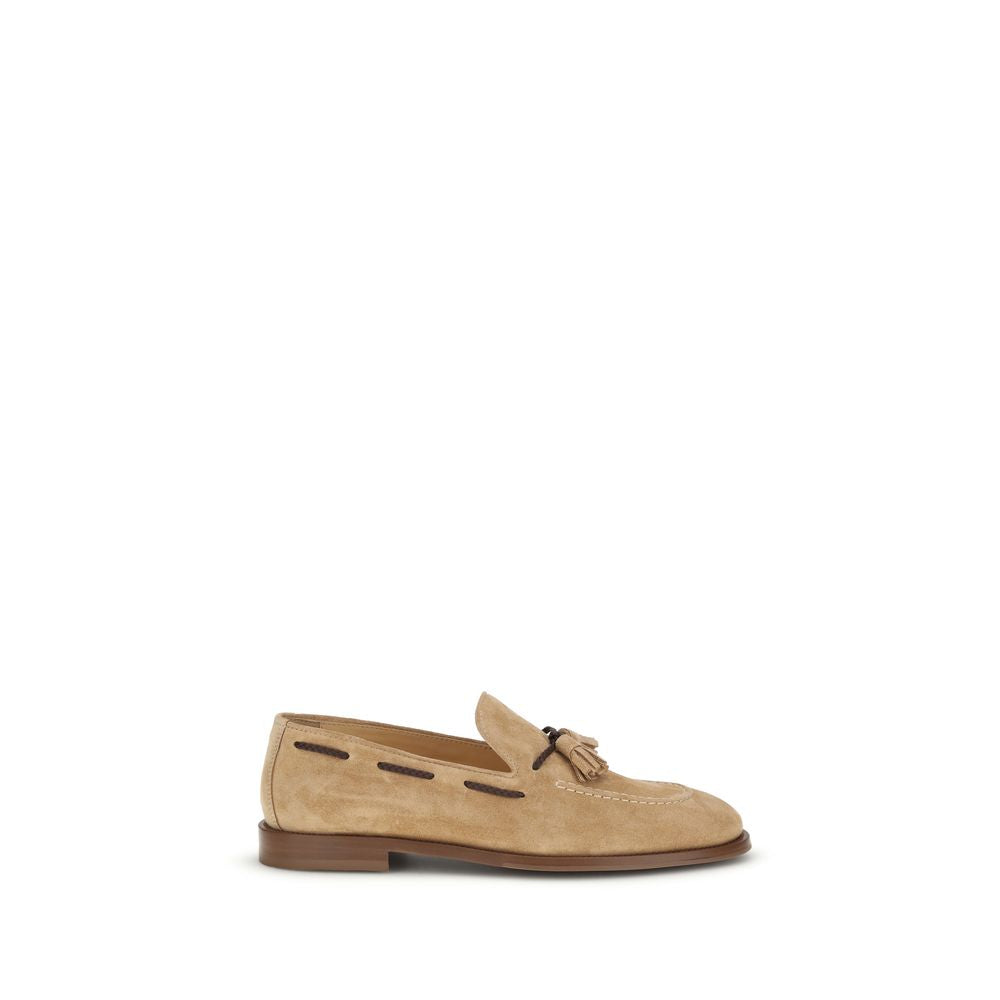 Brown Calf Leather Bos Taurus Slip-On Loafers