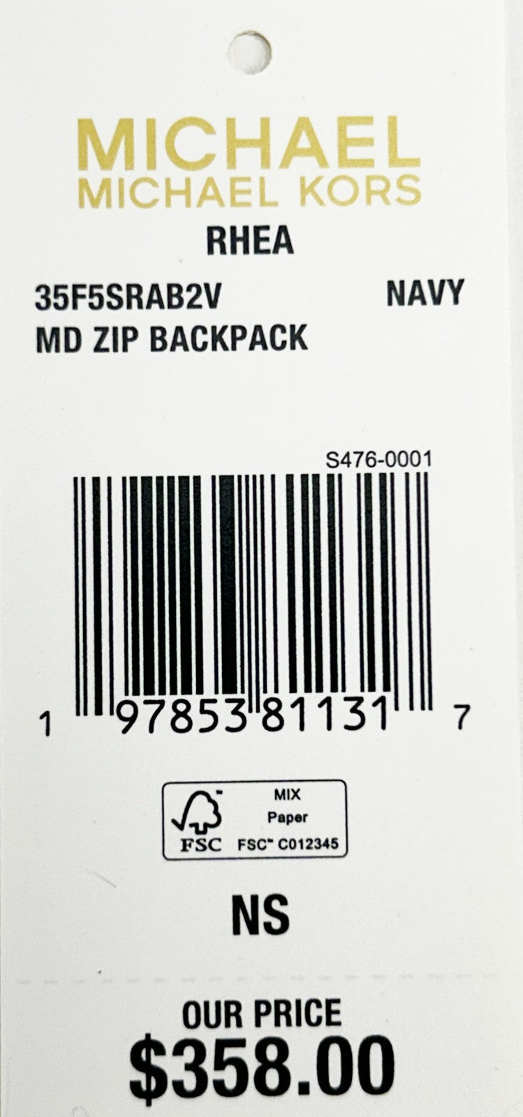 Michael Kors Rhea Medium PVC Backpack Bookbag