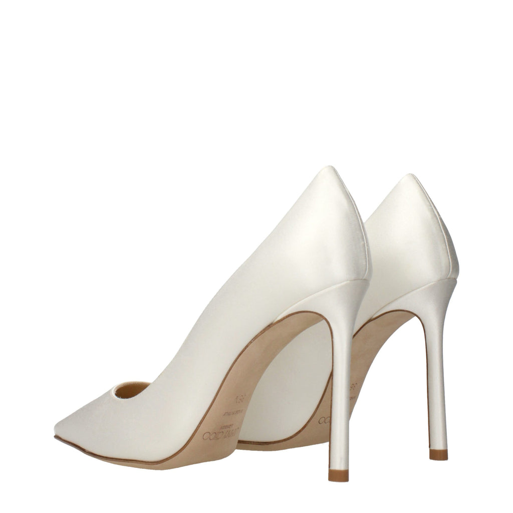 Beige Satin Platform Pumps