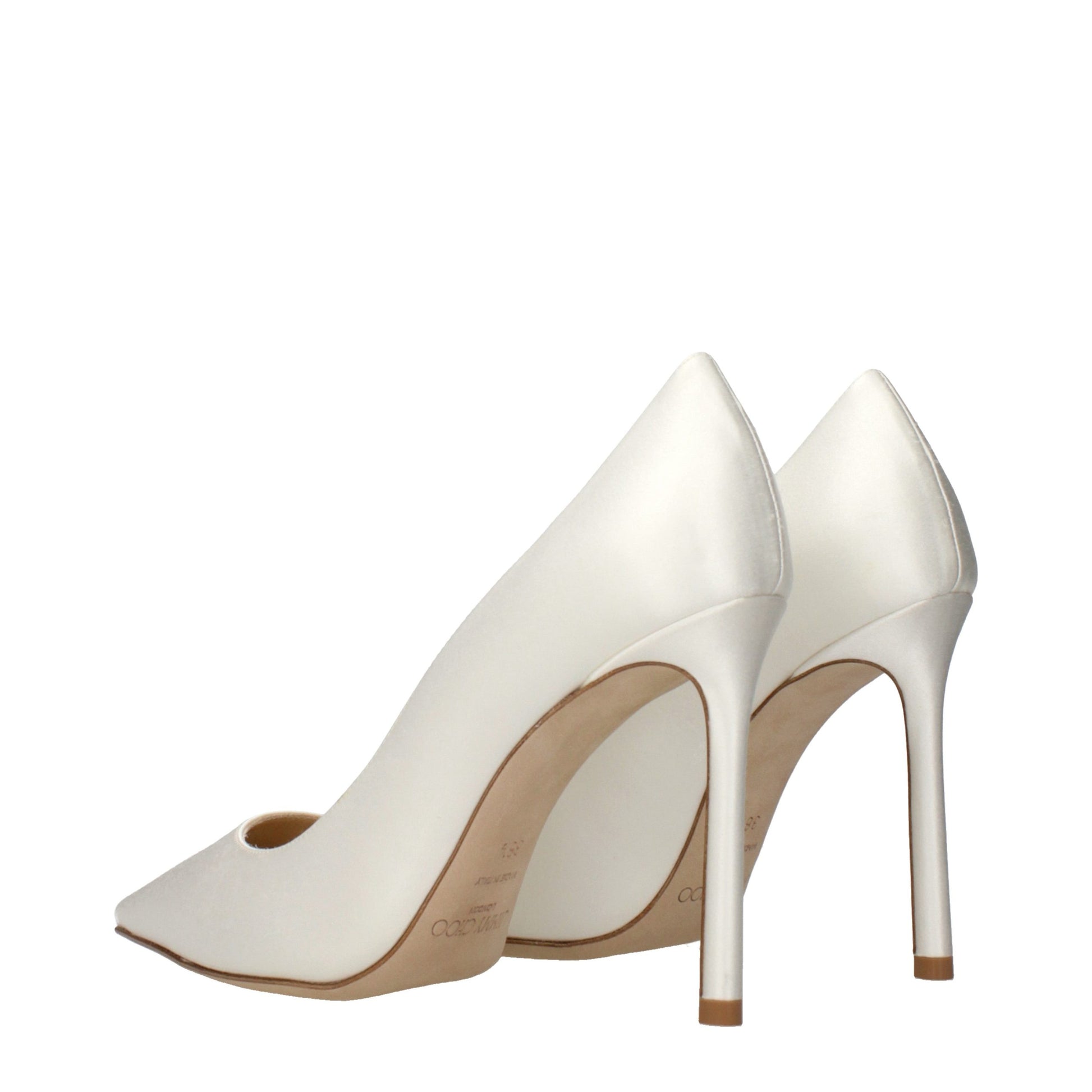 Beige Satin Platform Pumps