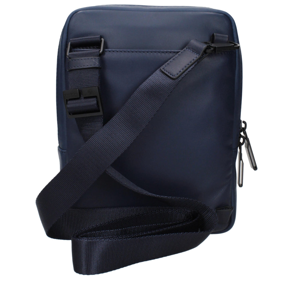 Blue Leather Crossbody Bag