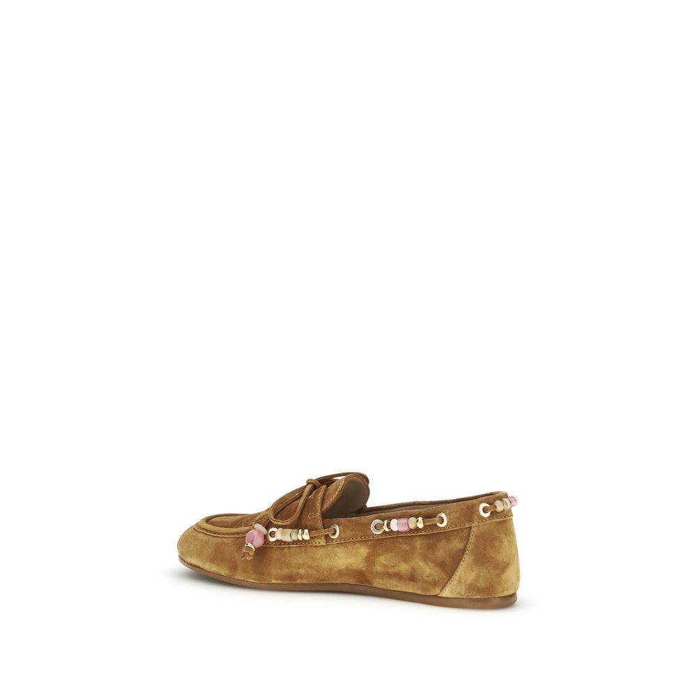 Brown Calf Leather Bos Taurus Slip-On Loafers