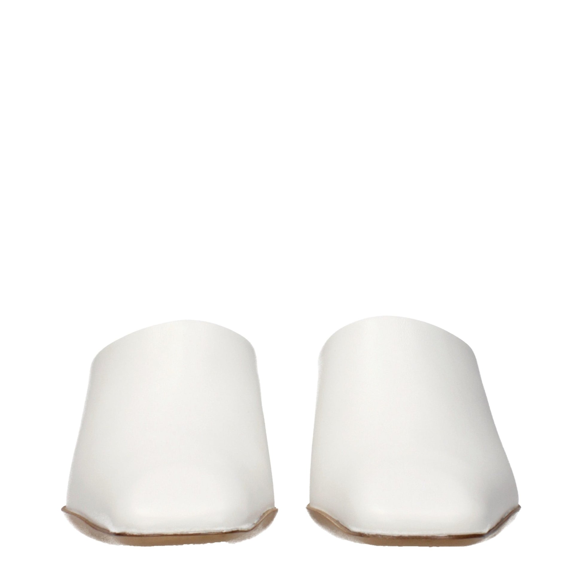 White Leather Slippers