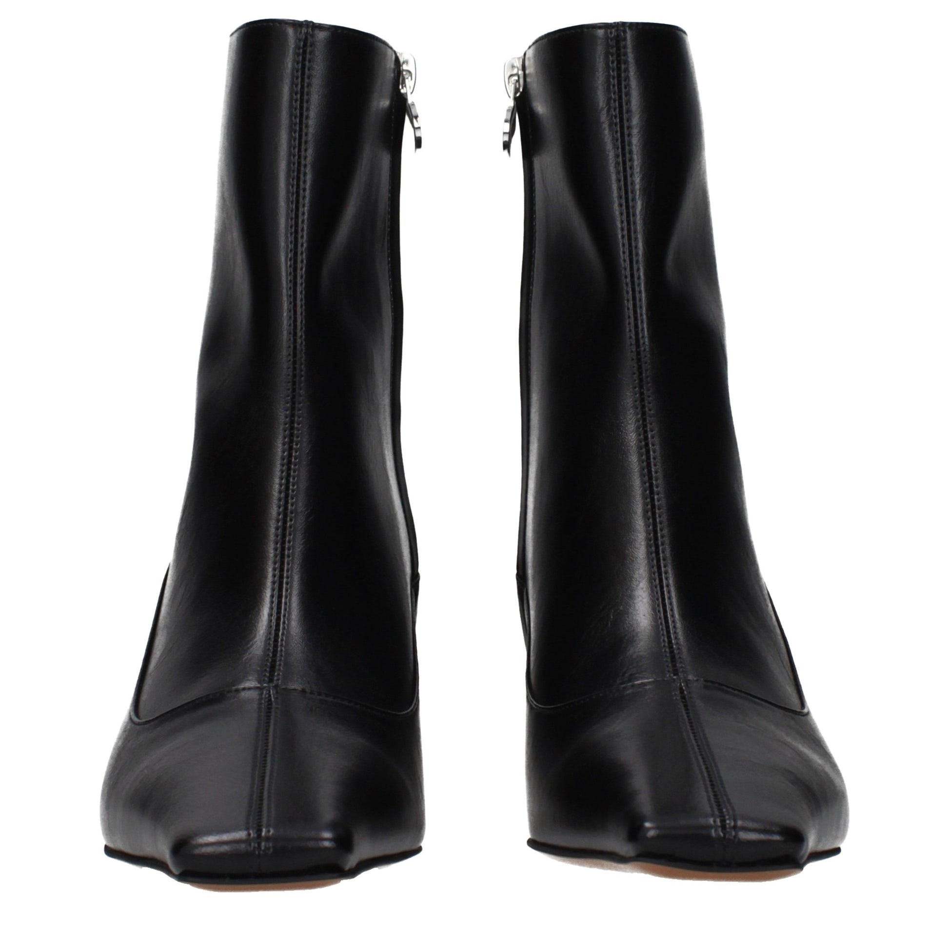 Black Leather Ankle Boots
