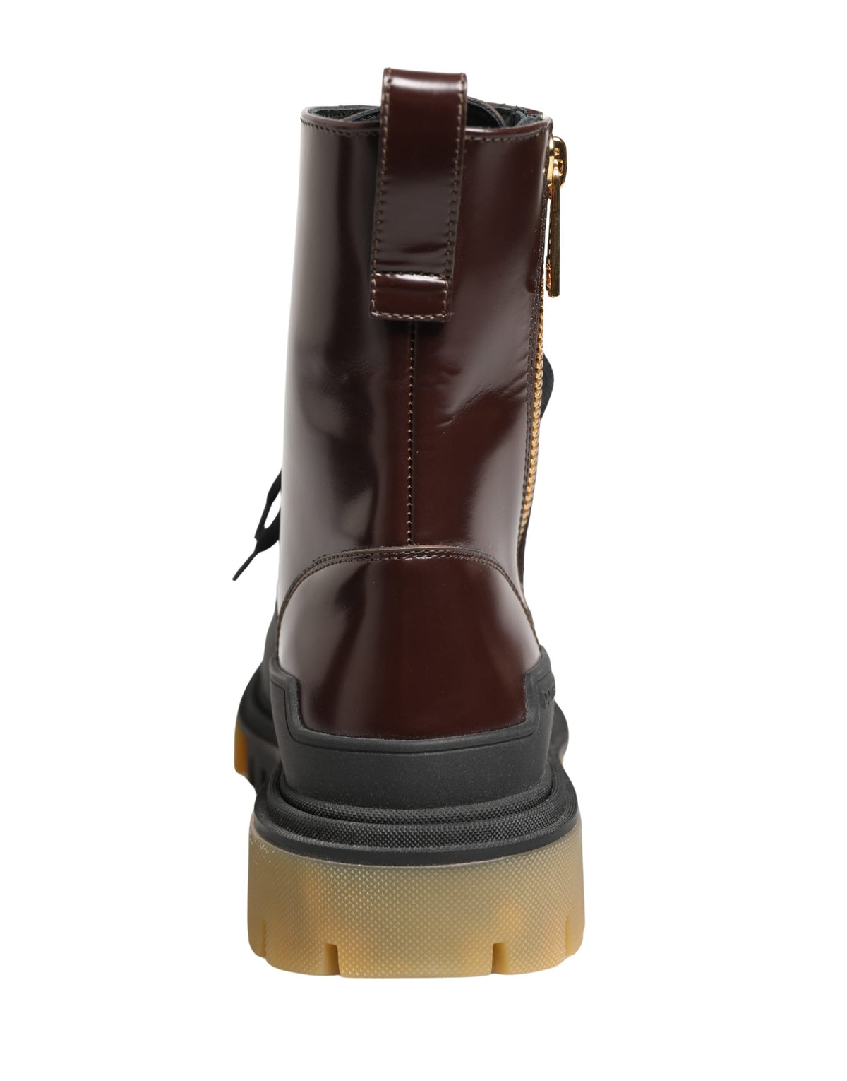 Maroon Leather Lace Up Biker Boots Shoes