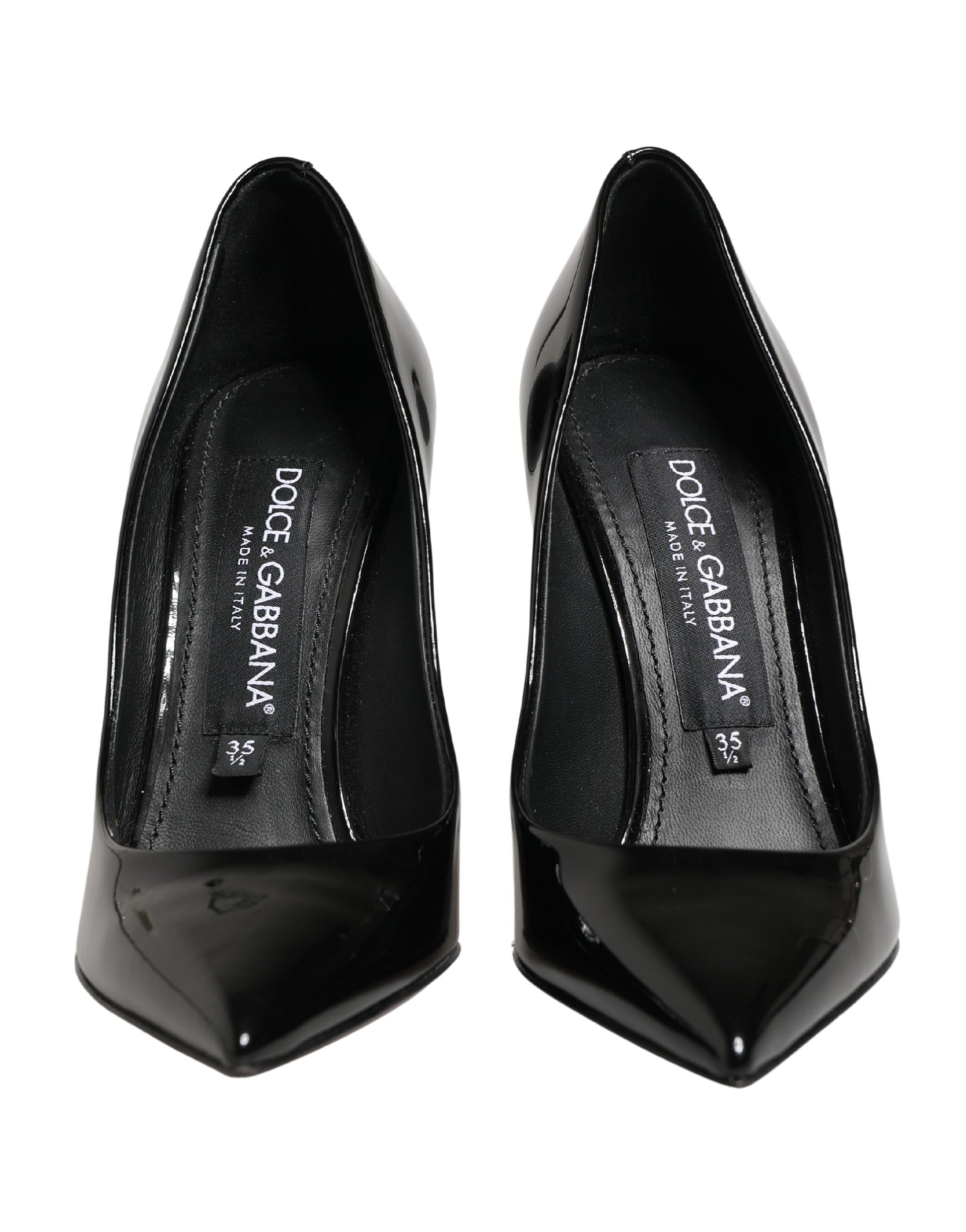 Black Calf Leather Stiletto Heels Pumps Shoes