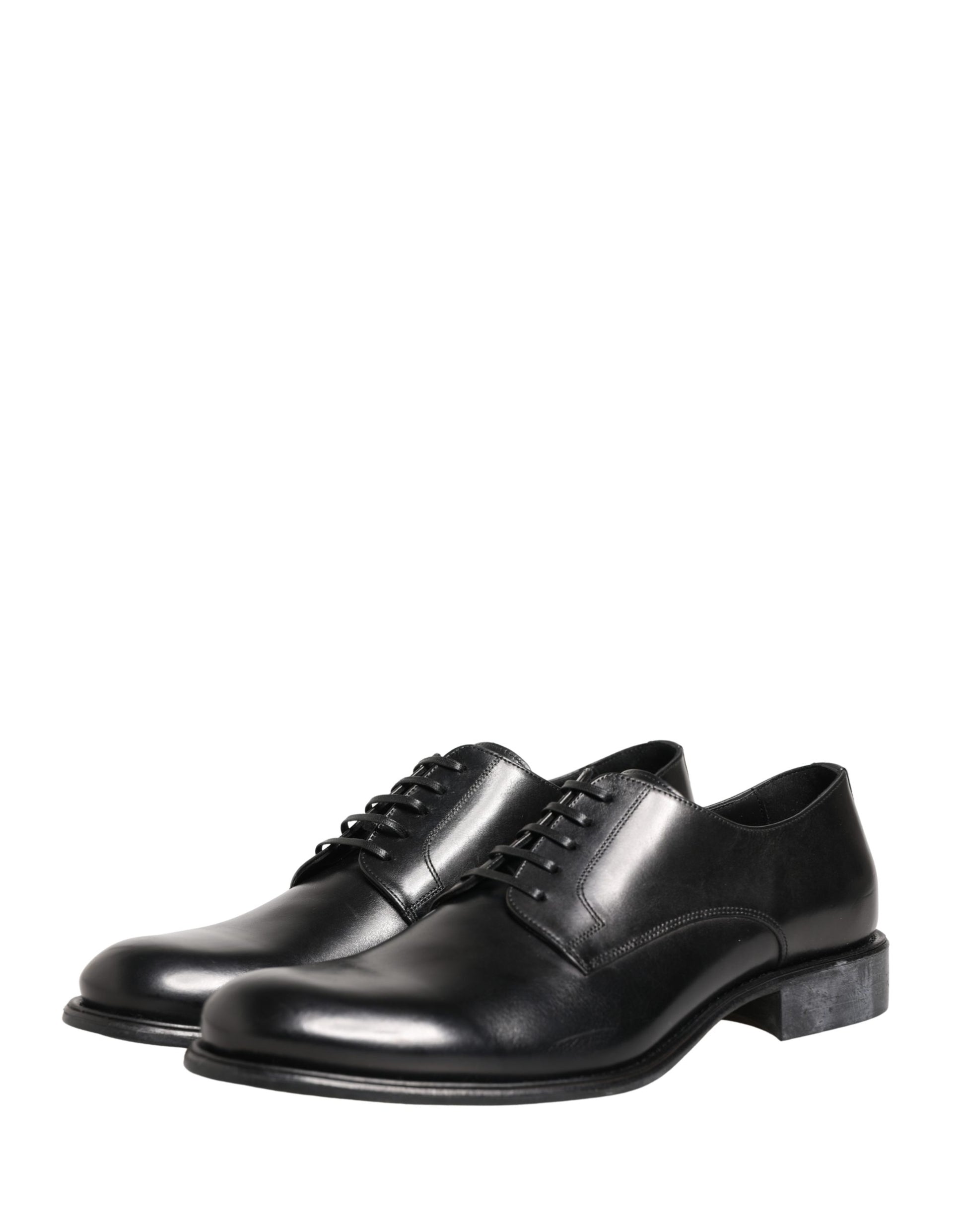 Black Calfskin Leather Derby Men Dress Shoes