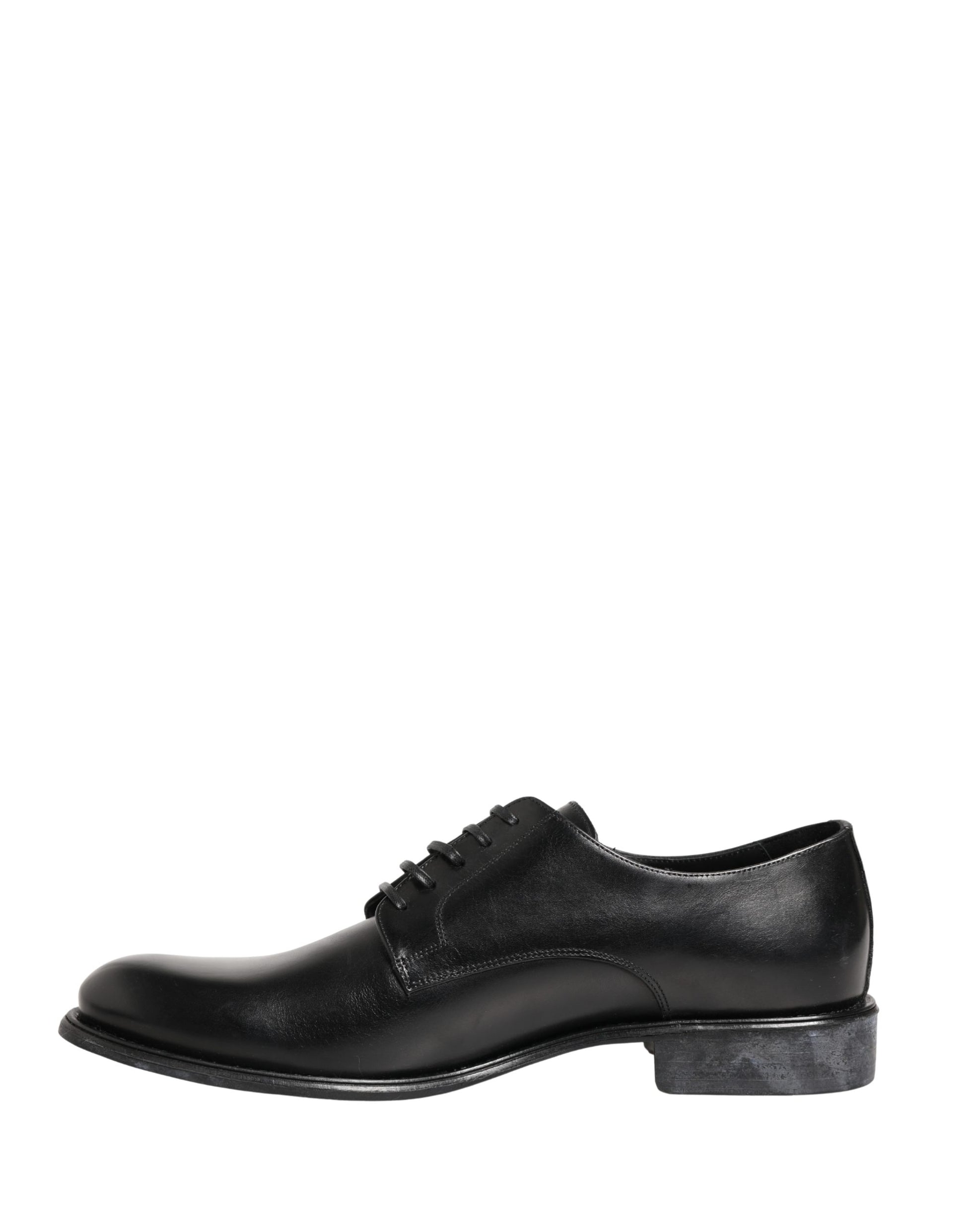 Black Calfskin Leather Derby Men Dress Shoes