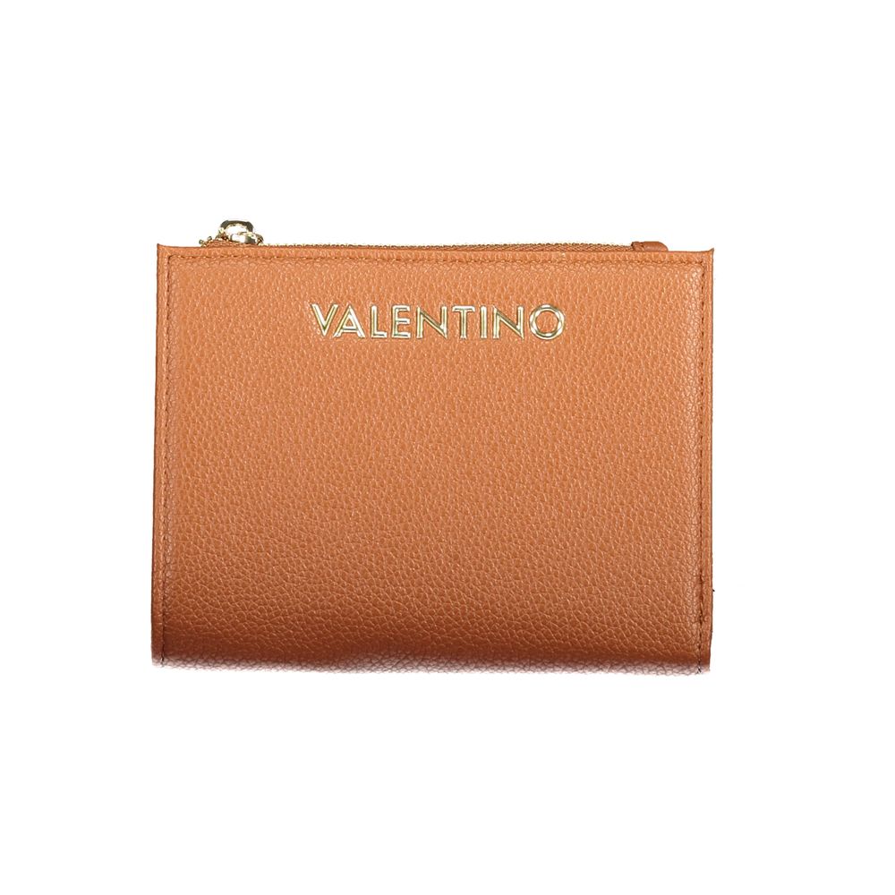Brown Polyurethane Women's Wallet