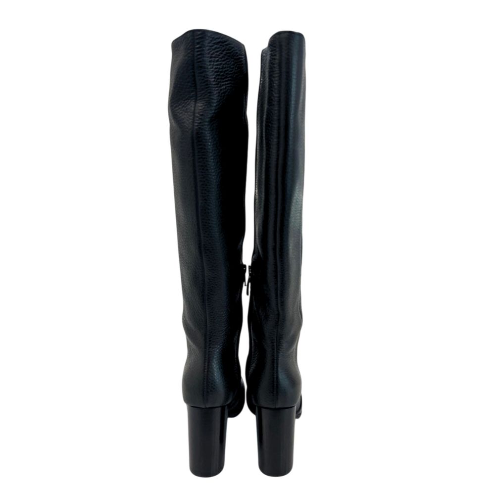 Black Leather Women Boot