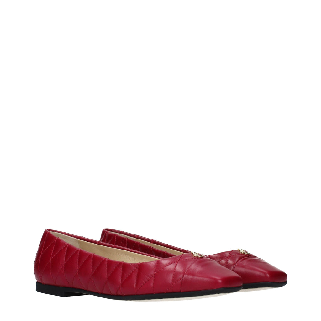 Pink Leather Ballet Flats