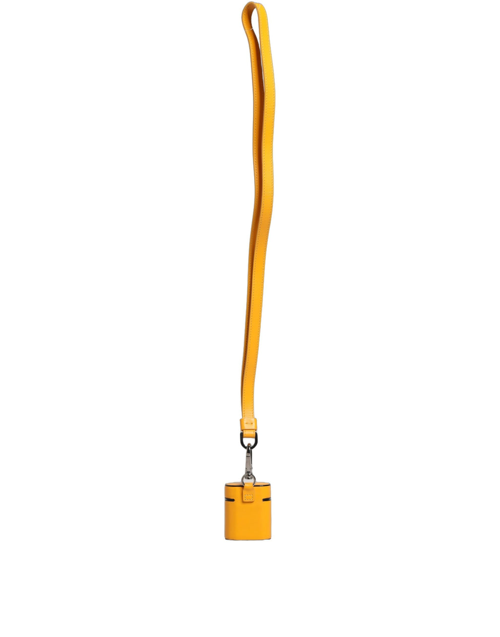 Case Yellow Calf Leather Logo Flip Holder Strap Airpods