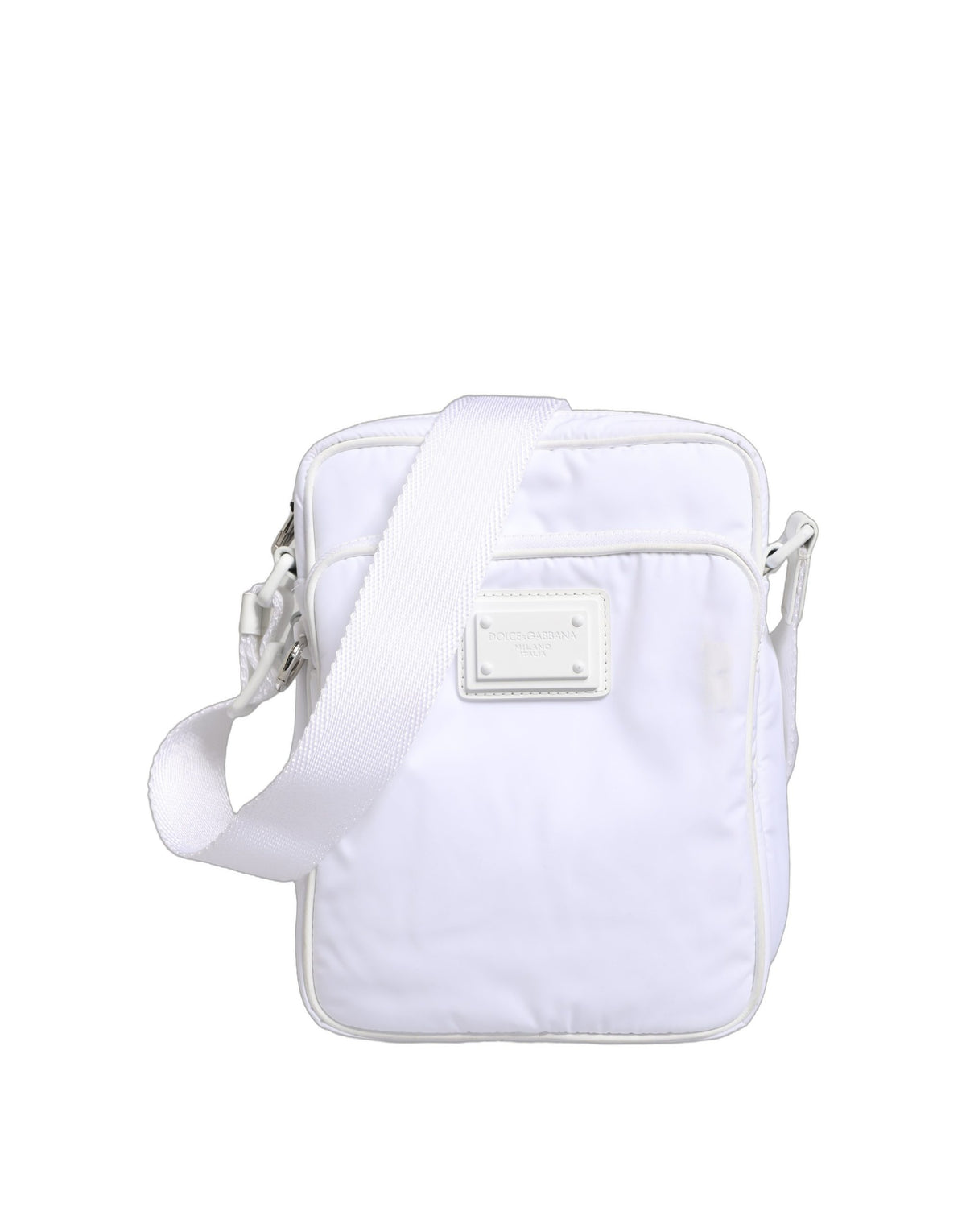 White Logo Plaque Crossbody Shoulder Borse Men Bag