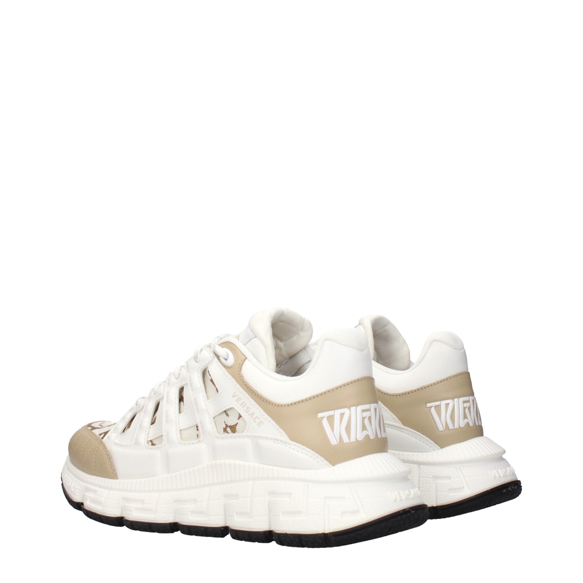 White Fabric Athletic Sneakers