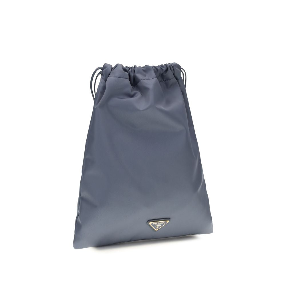 Blue Recycled Polyamide Clutch Bag