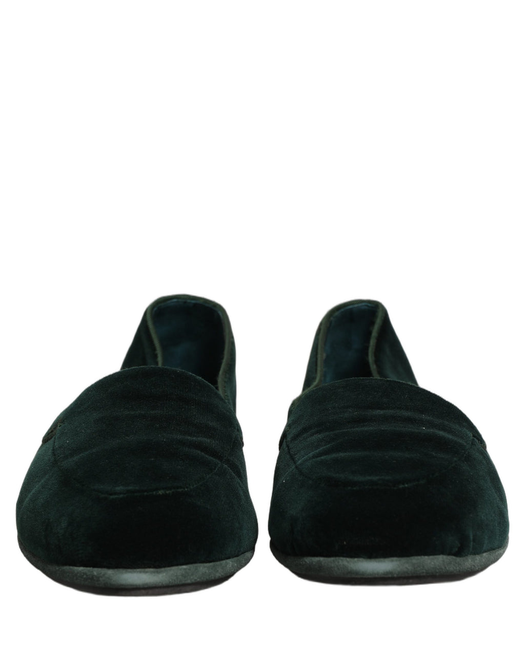 Green Velvet Slip On Men Flats Loafers Shoes