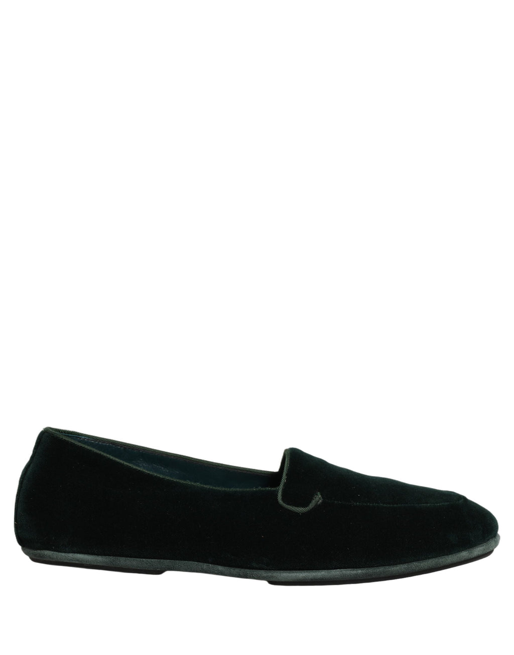 Green Velvet Slip On Men Flats Loafers Shoes