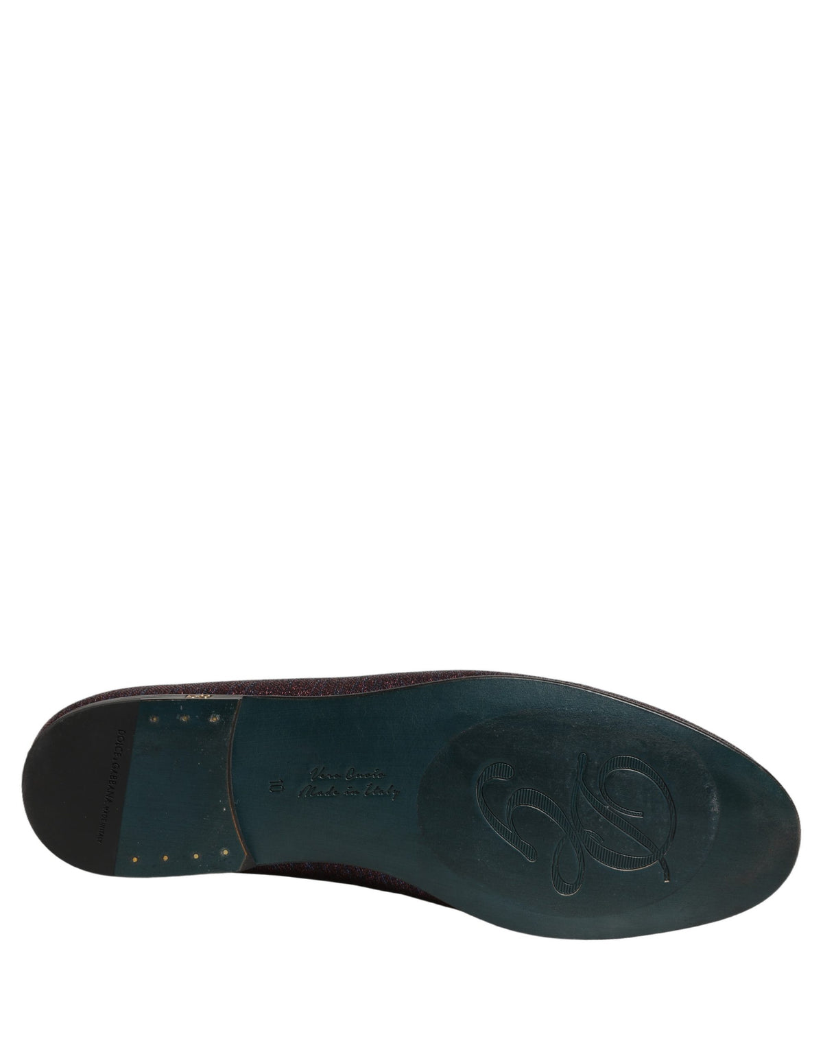 Maroon Glitter Lurex Logo Dress Loafers Shoes