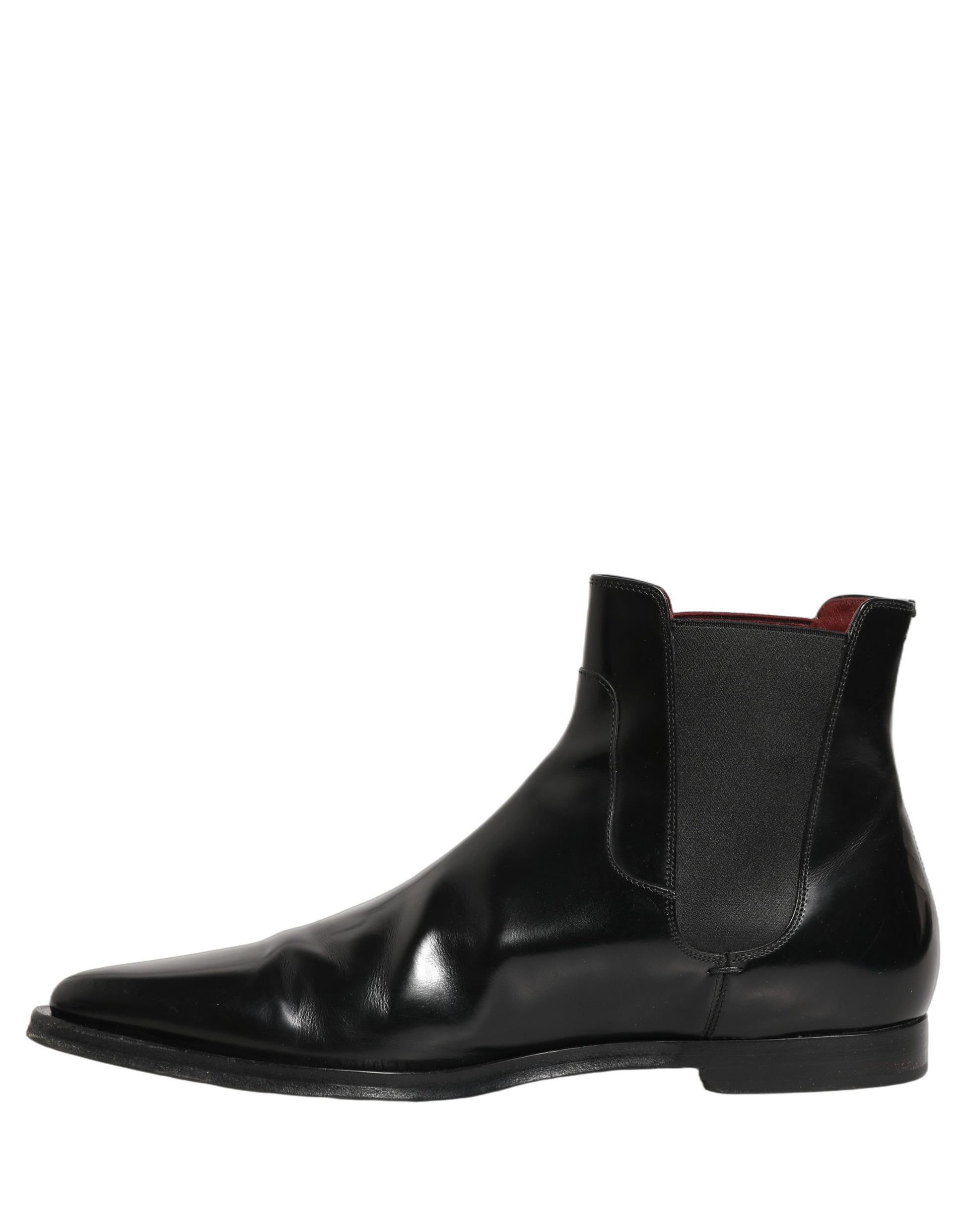 Black Chelsea Slip On Men Ankle Boots Shoes