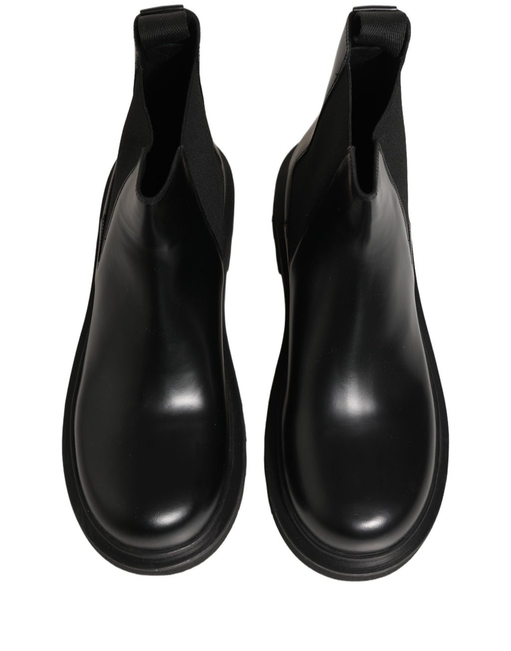 Black Chelsea Boots Leather Slip On Men Shoes