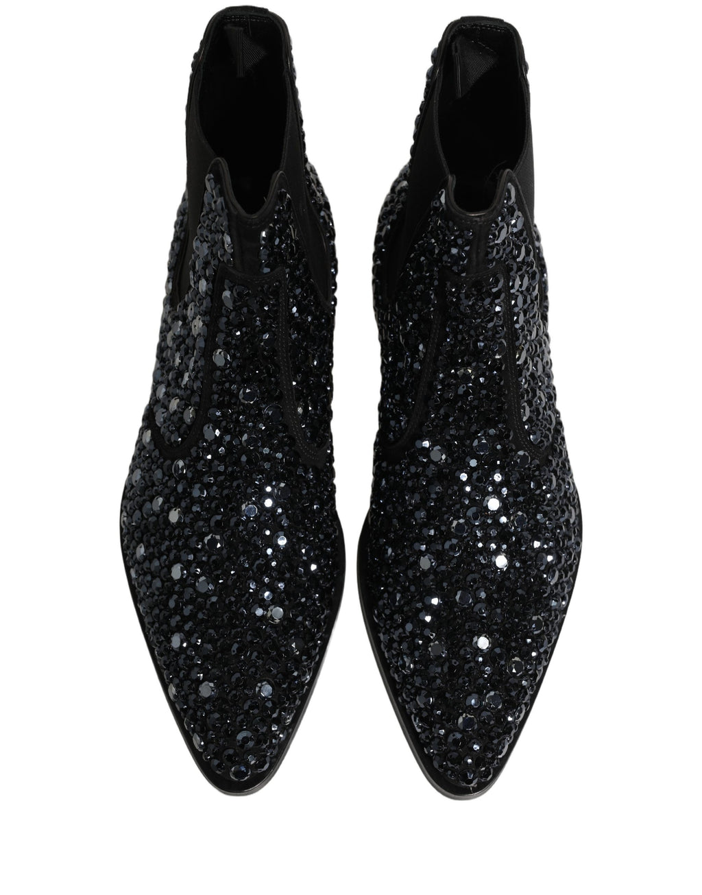 Black Embellished Chelsea Ankle Boots Shoes