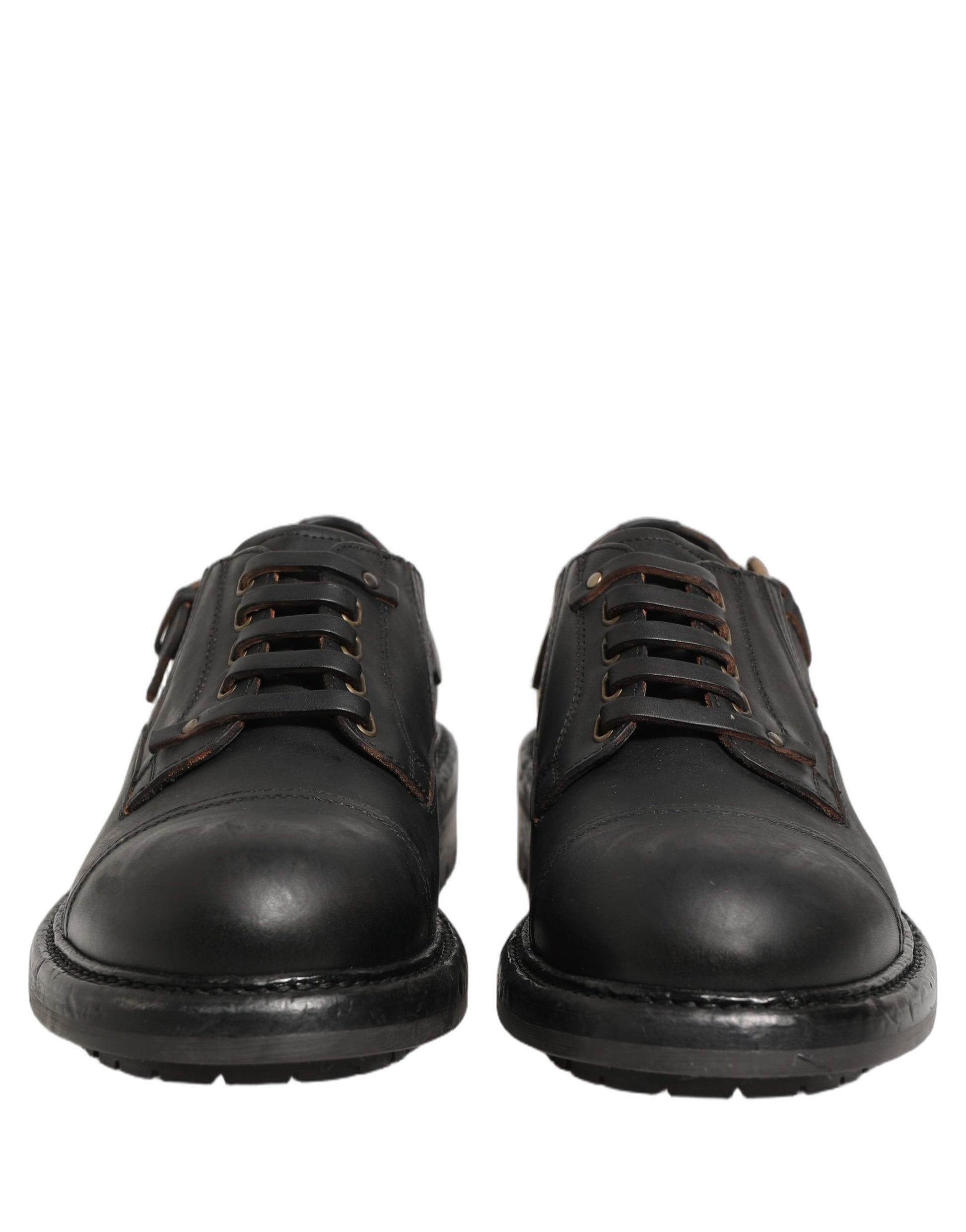 Dress Black Leather Lace Up Derby Men Shoes