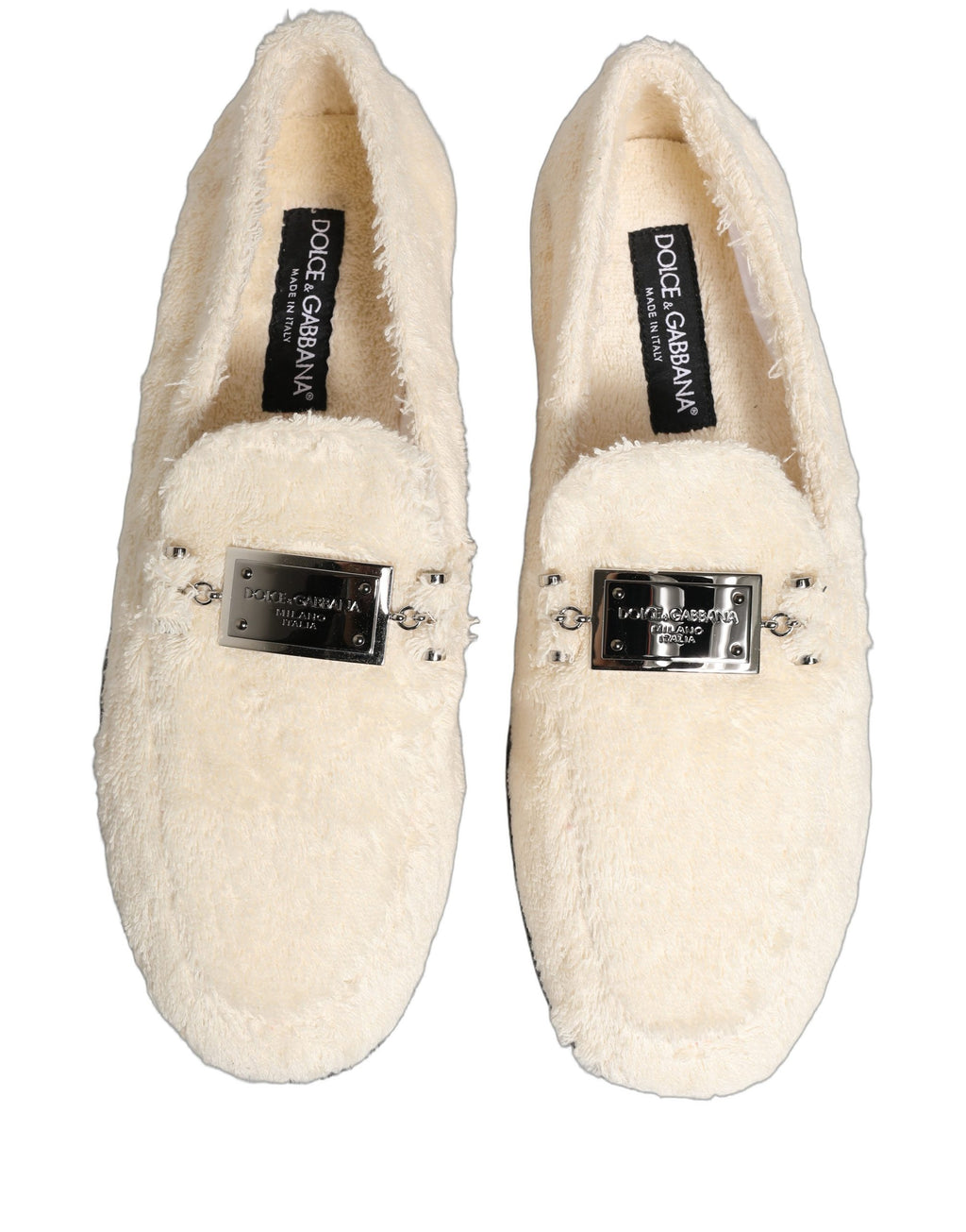 White Fur Shearling Men Dress Loafers Shoes