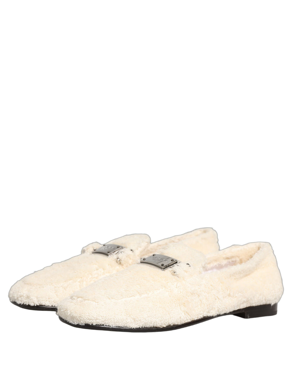 White Fur Shearling Men Dress Loafers Shoes