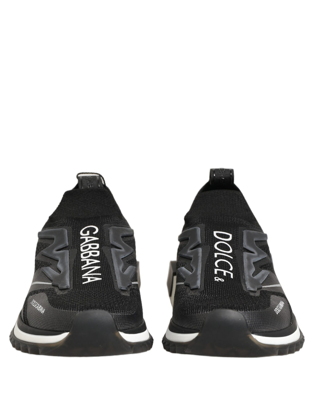 Black White Sorrento Slip-On Logo Sneakers Shoes