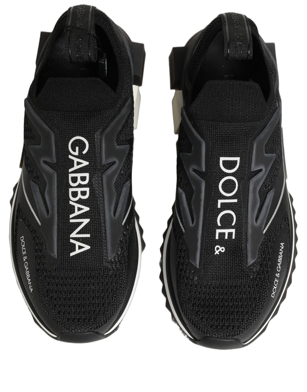 Black White Sorrento Slip-On Logo Sneakers Shoes