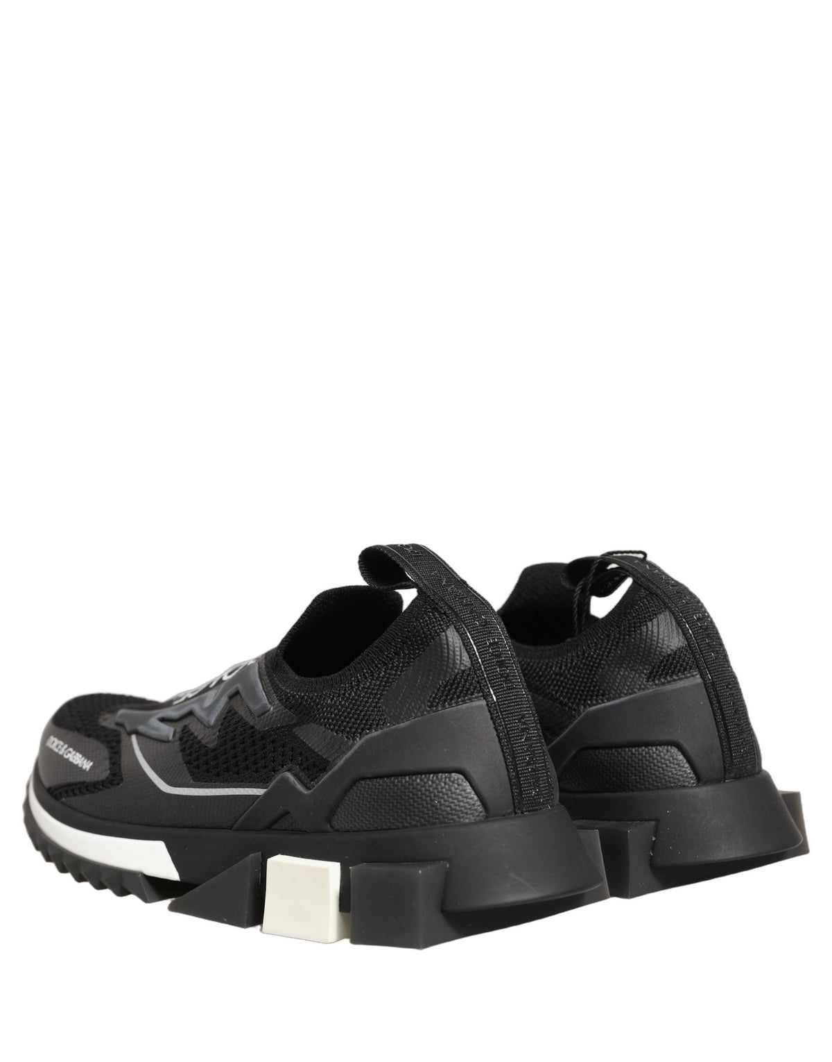 Black White Sorrento Slip-On Logo Sneakers Shoes